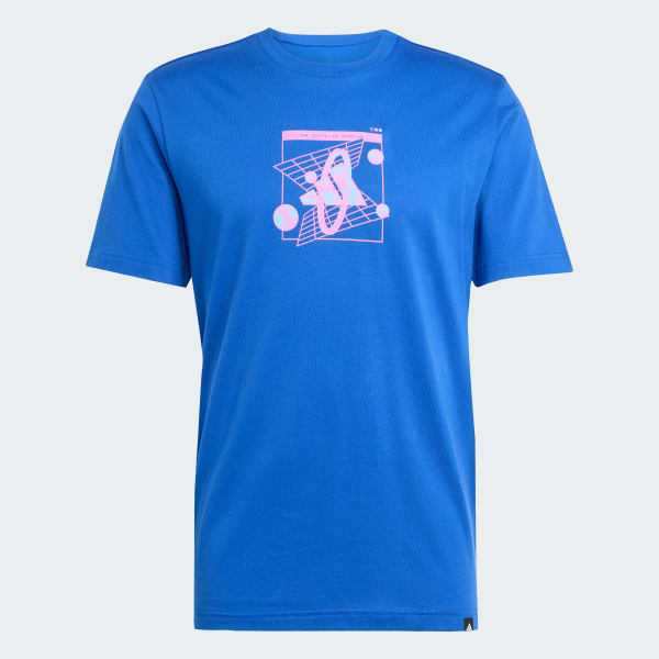 Azul Playera Graphic Futurismo Retro