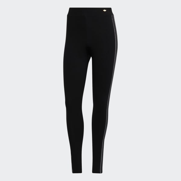 Negro Mallas con Franjas de Terciopelo y Ribete del Trifolio Corte Medio JDJ23