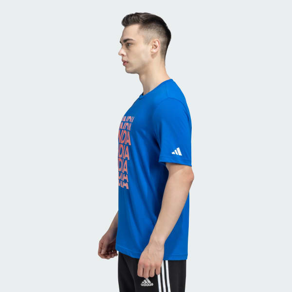 Blue ADIDAS CRICKET INDIA TEE