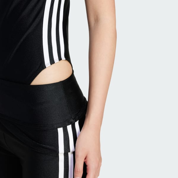 Black and white striped bodysuit discount