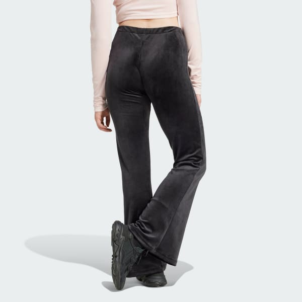 Velvet Broek met Rhinestone Trefoil