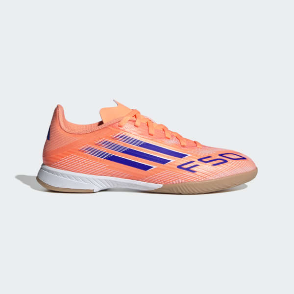 Chuteira Futsal F50 League Infantil - Laranja adidas | adidas Brasil
