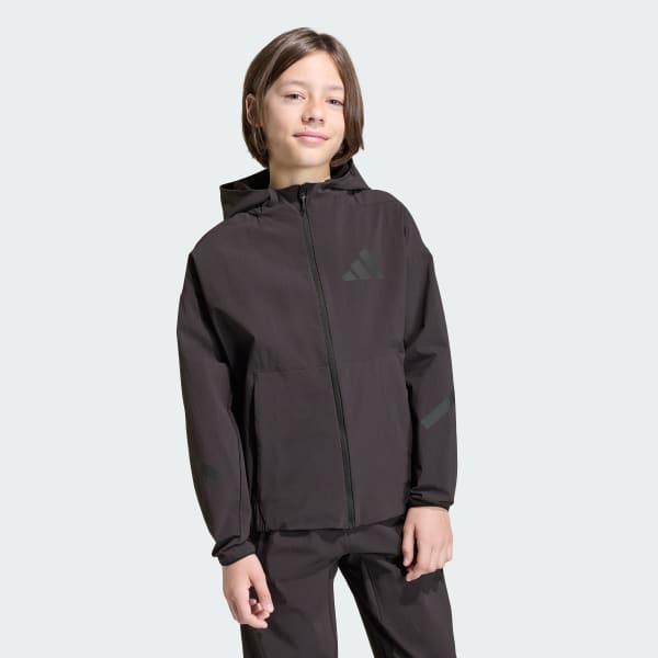 สีดำ Z.N.E. เสื้อแทรคผ้าทอสำหรับใส่คลุมเดินทาง