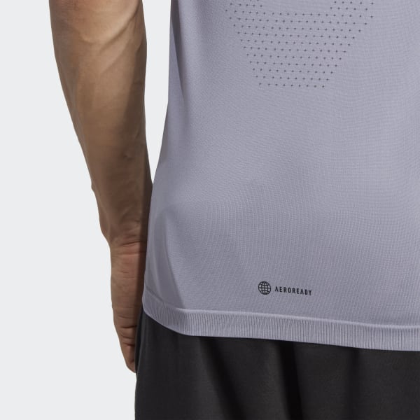 Paars AEROKNIT Yoga Base Naadloos Training T-shirt