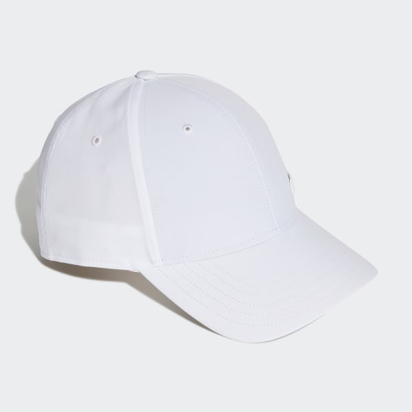 Blanco Gorra Lightweight Metal Badge Baseball