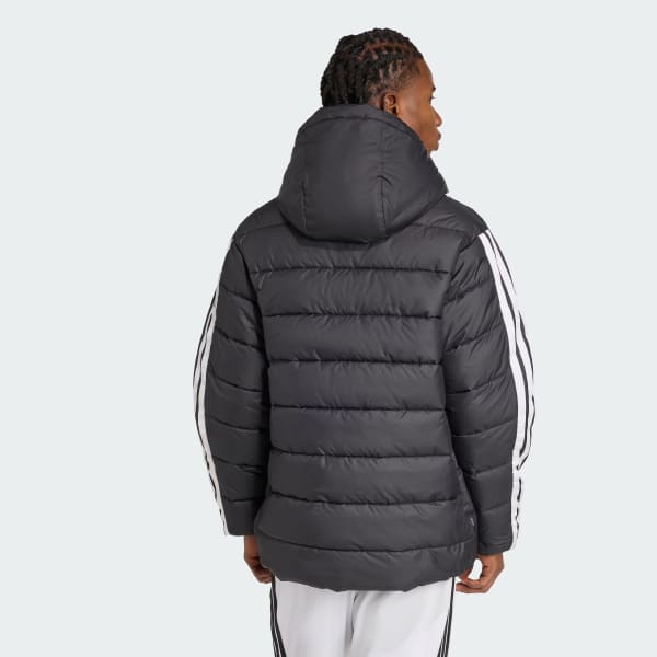 Black Essentials CLIMAWARM 3-Stripes Synthetic Down Jackets