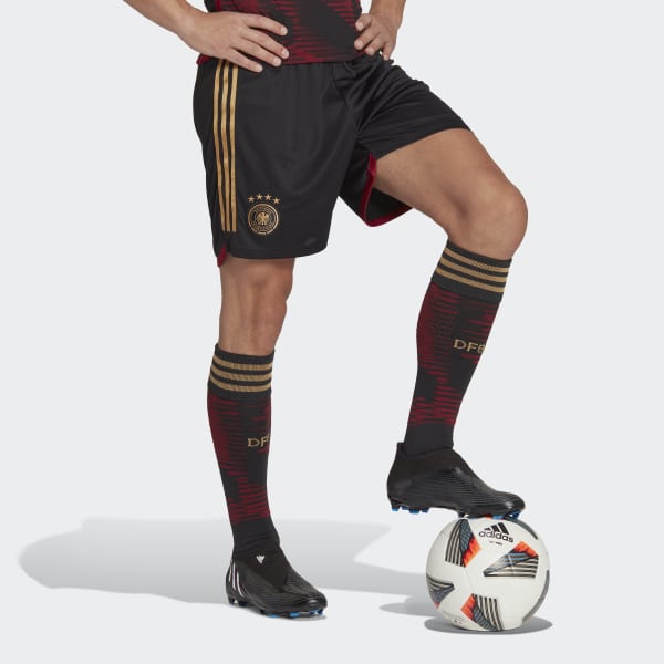 Negro Shorts Uniforme de Visitante Alemania 22 I4426