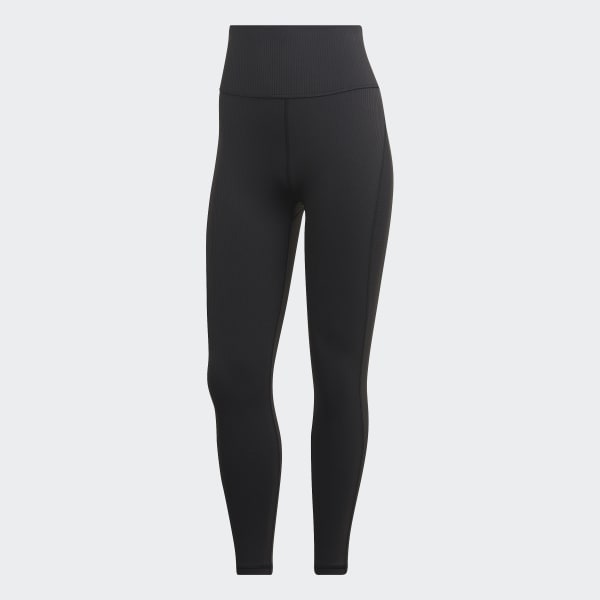 cerná Legíny Yoga Studio Luxe Wind Super-High-Waisted Rib IH377