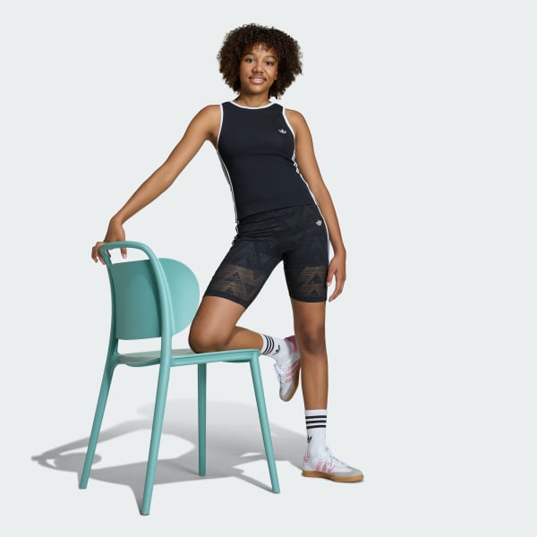 Svart 3-STRIPES SLIM LINNE