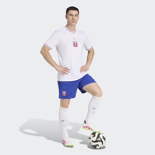 adidas Olympique Lyonnais Anniversary Jersey - White | Free