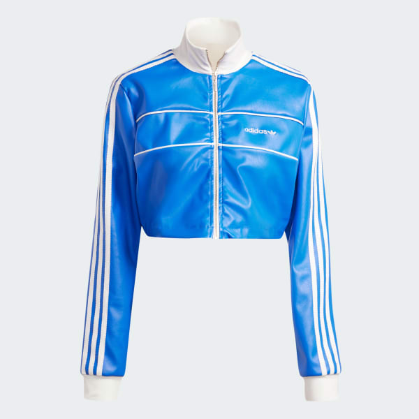 Adidas blue crop top online