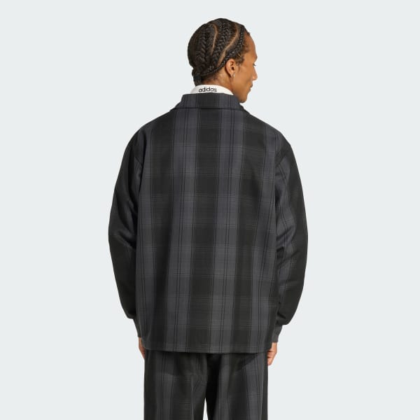 ADIDAS ORIGINALS & ALL BLACKS PLAID WOVEN FIREBIRD TRACK JACKET