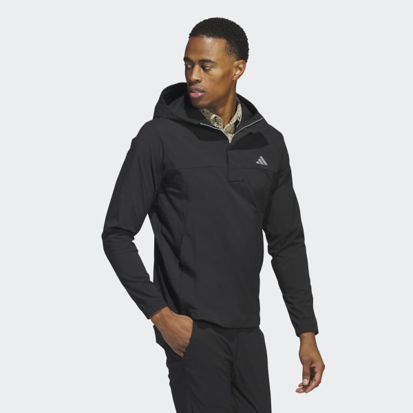 Sort Ripstop 1/4-Zip Golf hættetrøje