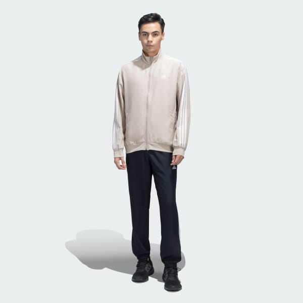 Mens adidas beige tracksuit discount