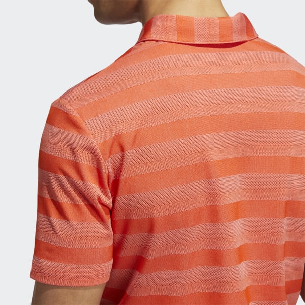 Orange Two-Color Striped Polo Shirt DL275