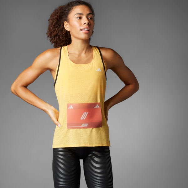 adidas Adizero Running Tank Top - Yellow | adidas India