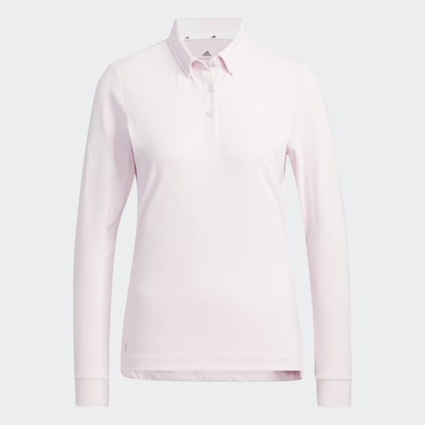 Pink AEROREADY 3-Bar Long Sleeve Polo Shirt MMX39