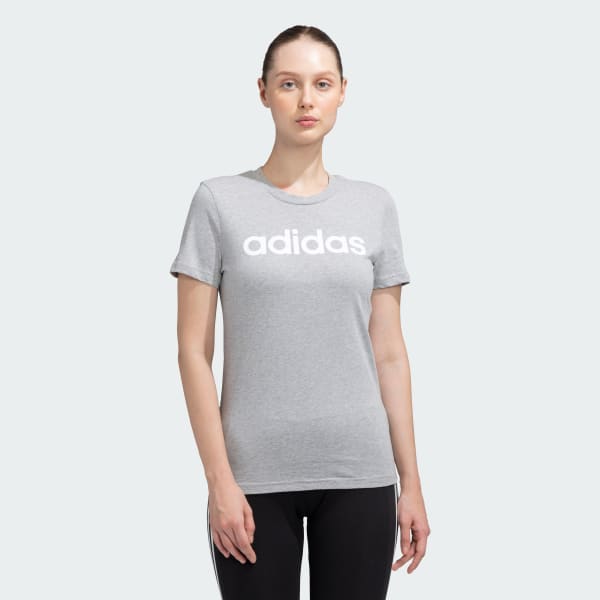 Adidas essentials linear tee outlet