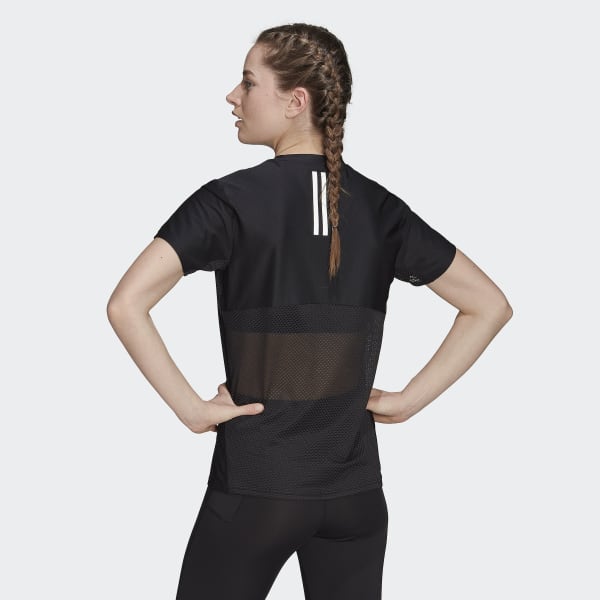 Preto T-shirt de Running Adi Runner XR667