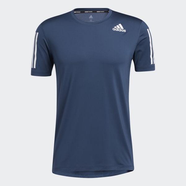 adidas Techfit 3-Stripes Fitted T-Shirt - Blue | adidas UK