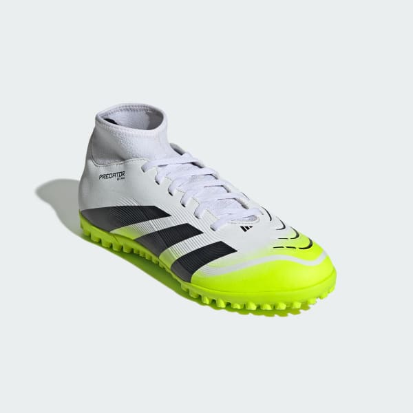 Blanco Zapatos de fútbol Predator Club Sock para césped artificial