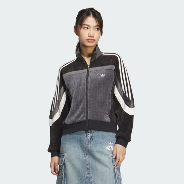 【Adidas コリア】 Retro Remix Track Jacket W) 아디다스 오리지널스 레트로 리믹스 트랙 자켓 블랙 - KR