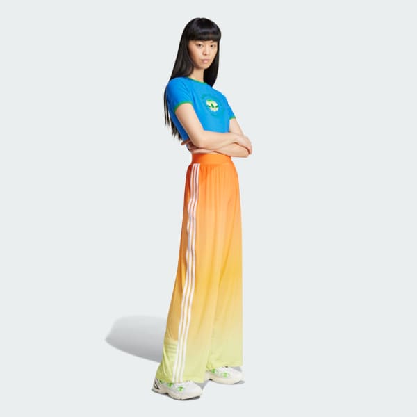 マルチ アディダス オリジナルス ワイドレッグパンツ