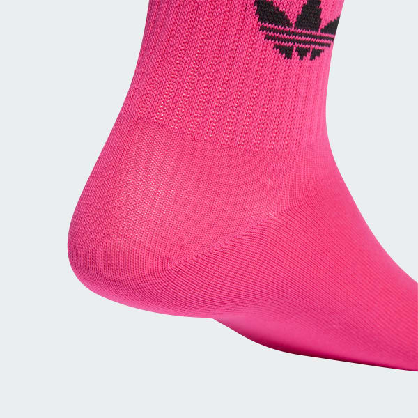 สีขาว ถุงเท้าความยาวครึ่งแข้ง 3-Stripes (3 คู่)