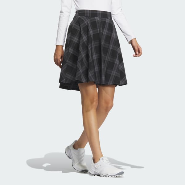Black Checked Graphic Skirt