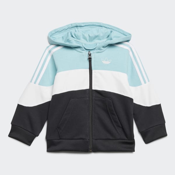 Moletom azul shop bebe adidas