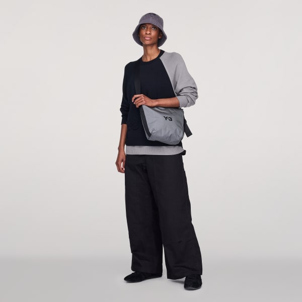 Grey Y-3 Small Crossbody Bag