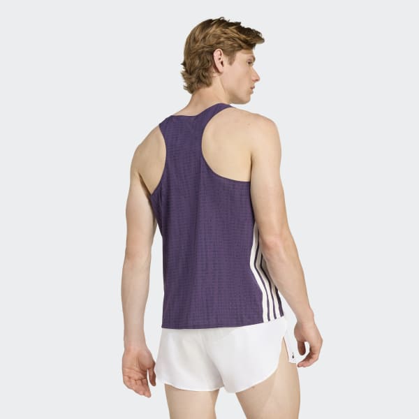 アディダス adizeroランニングシングレット - パープル