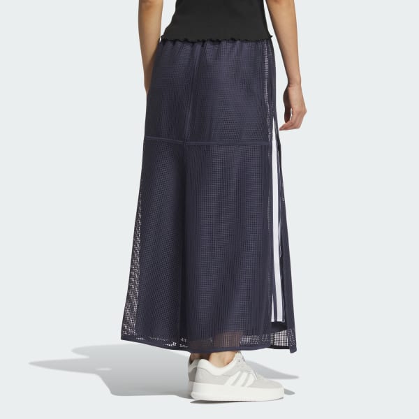 ブルー LUXFLOW カジュアル ウーブンレイヤードスカート