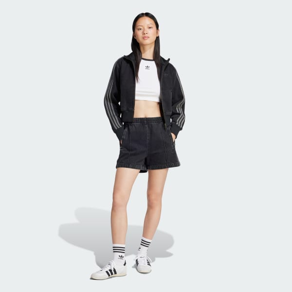 Black Adicolor Denim Firebird Shorts