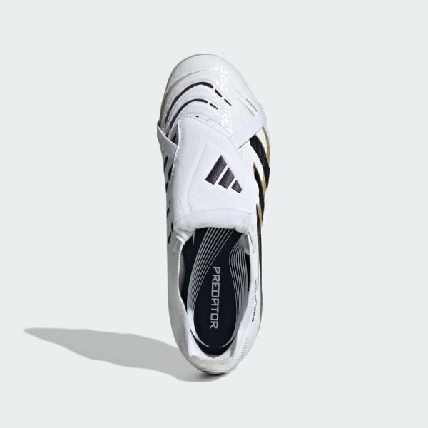 Blanco Bota de fútbol Predator Elite Fold-Over Tongue césped natural seco (Adolescentes)