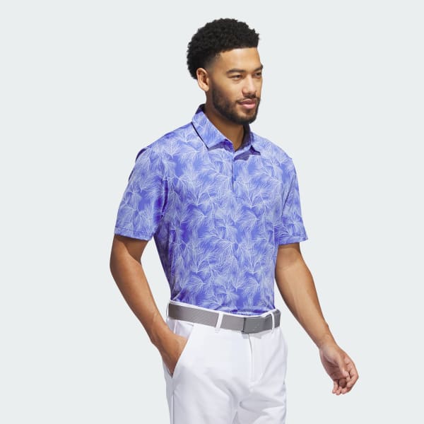 Blue Ultimate365 Mesh Print Polo Shirt