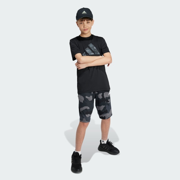 Negro Shorts Train Essentials Estampado Seasonal Jóvenes