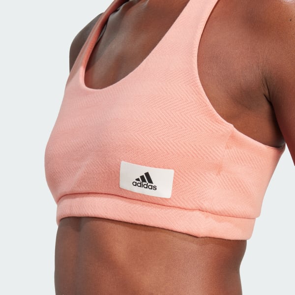 adidas Lounge French Terry Bra Top - Red