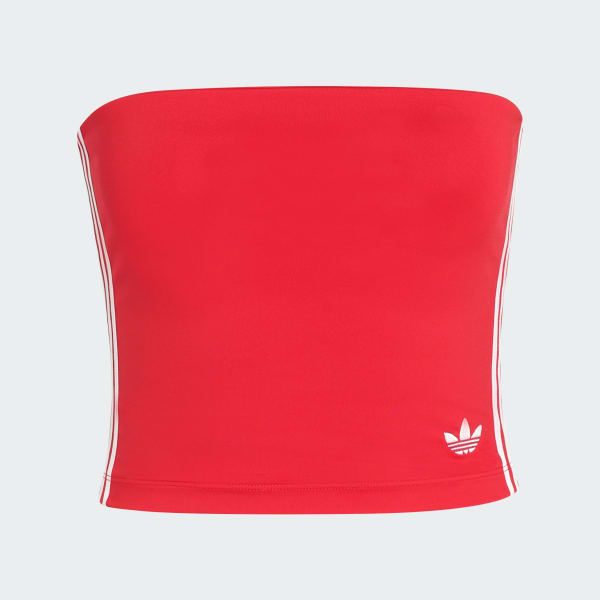 rood 3-Stripes Bandeau Top