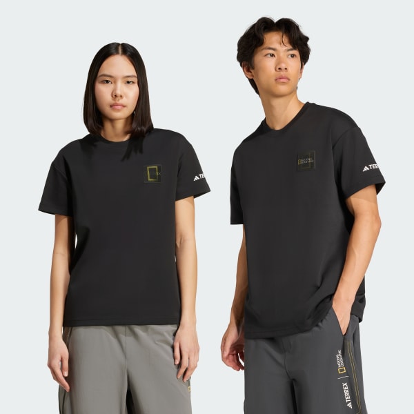 Czerń National Geographic Graphic Short Sleeve Tee