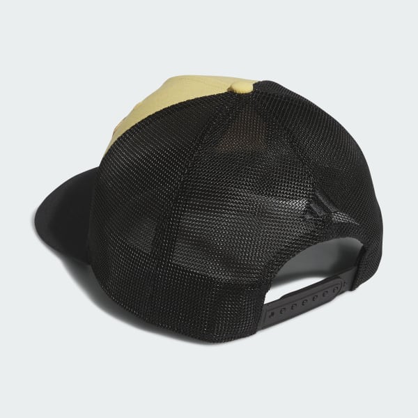 Beige Five-Panel Trucker Cap