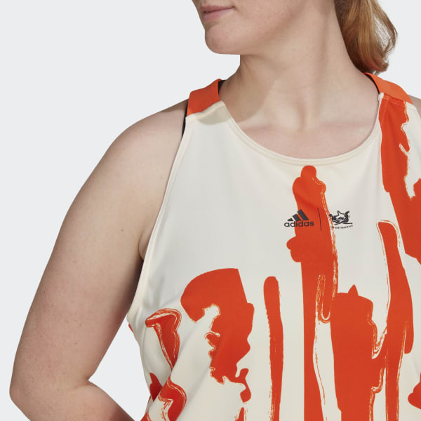 Bezowy adidas x Thebe Magugu Tennis New York Y-Tank Top (Plus Size) MLQ31