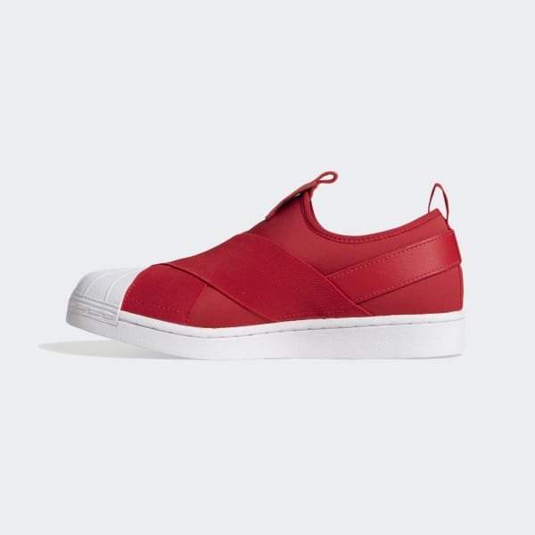 Adidas superstar slip on 2024 mujer rojas