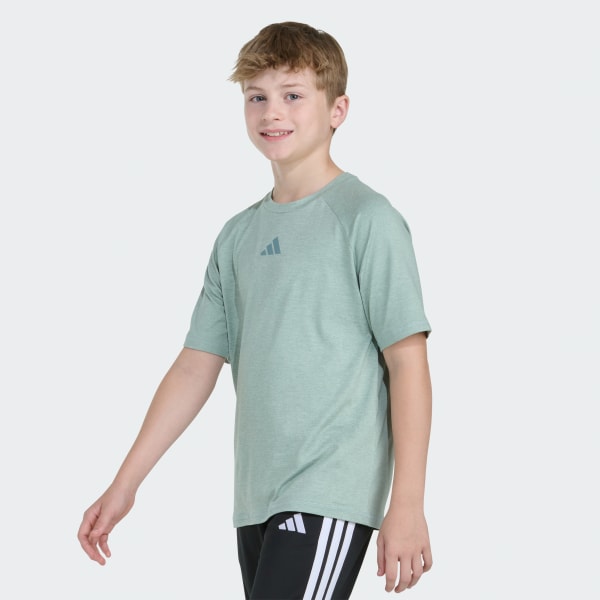 Green SS RAGLAN POLY TEE