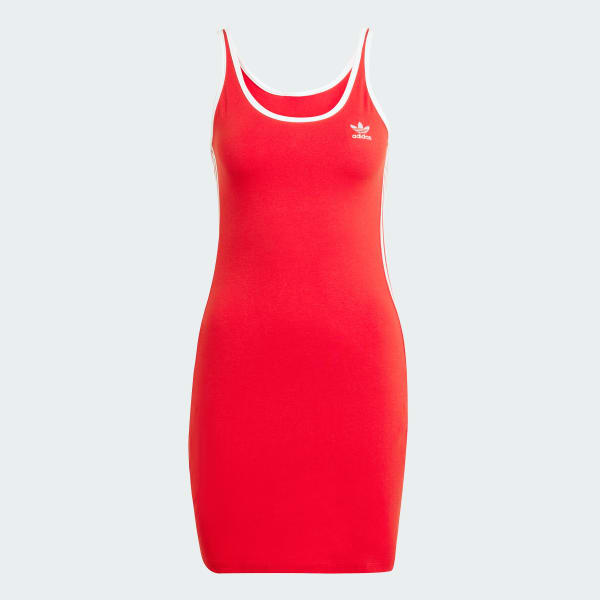 adidas Adicolor 3-Stripes Tank Dress Mini - Red | Free