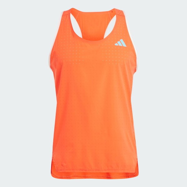 adidas Adizero Running Singlet Orange adidas Australia