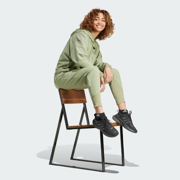 Green Z.N.E. Woven Full-Zip Hoodie