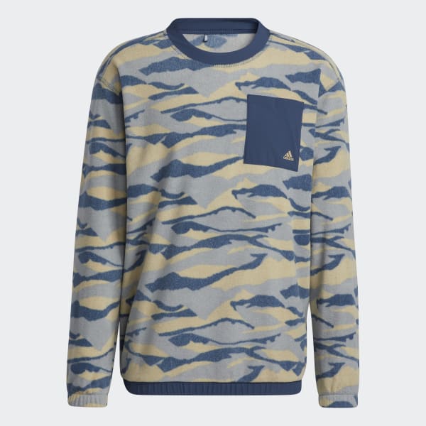 bézová Mikina Texture-Print Crew P2611