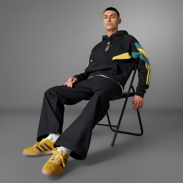 アディダス ジャマイカ代表 オリジナルス パーカー - ブラック