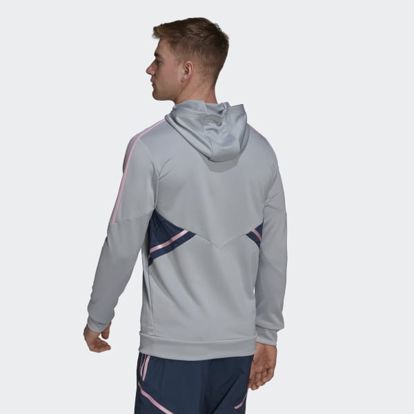 Grey Arsenal Condivo 22 Hooded Track Top ZL408